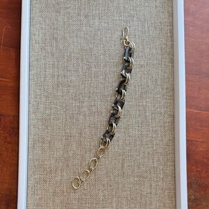 Noon day, collection, Horn, and Metal Chain Bracelet